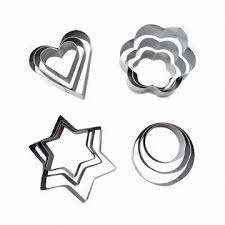 Metal  Cutter cookie or fondant, 12 piece set