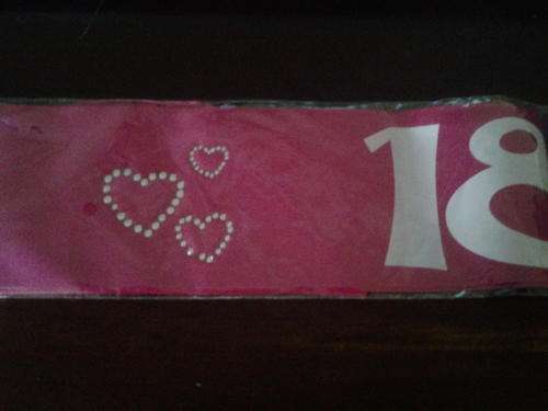party time 18th birthday sash