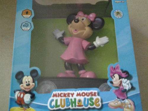 Minnie mouse on scateboard, plastic figurines, perfect as cake topper 22cm