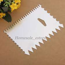 patterned edge metal baking scraper