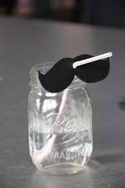 Moustache drinking straws 6 per pack