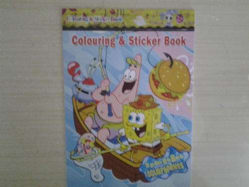 A6 spongebob small sticker book and colouring book, great for party favors