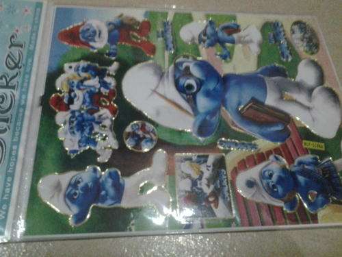 Smurf sticker sheet
