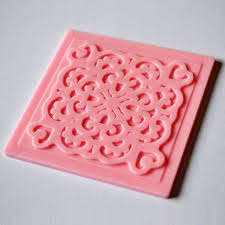 Silicone fondant / sugarpaste lace mould, 6x6cm