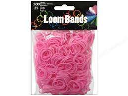 dark pink Rainbow Loom bands 200 per packet