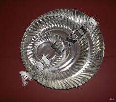 Fancy silver snack paper plates, 30cm