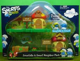 The smurfs micro village, Smurfette and smurf Neighbor Pack  with figurines