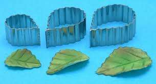 Metal Fondant rose leaf cutters, cut fun shapes from rolled fondant