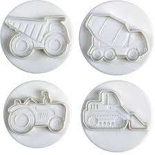 Construction  fondant plunger cutter, Tractor, +- 7cm