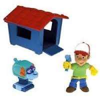 Disney Handy Manny fix it doghouse figurines, perfect to use as cake topper *