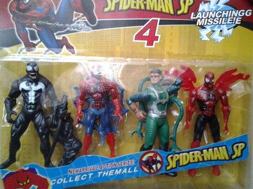 Plastic Spiderman figurines 15cm, perfect to use as caketoppers