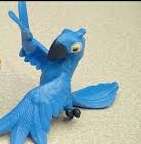 Rio 2 mini figurine blu and sticker sheet  4.5cm