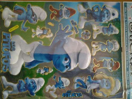 Smurf sticker sheet