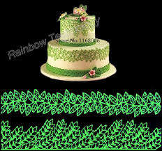 Fondant mat with leaves pattern