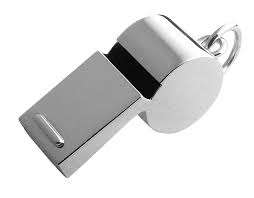 Silver whistle keyring