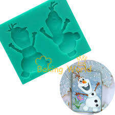 Silicone fondant Frozen Olaf, size of olaf is 7.5cm heigh