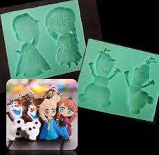Silicone fondant Frozen Olaf, Elsa and Anna
