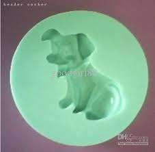 Silicone fondant dog mold