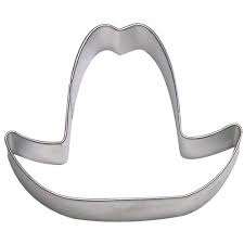 Cowboy hat cookie cutter metal, 6.5x7cm