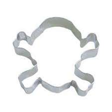 Pirate skull shape cookie cutter metal