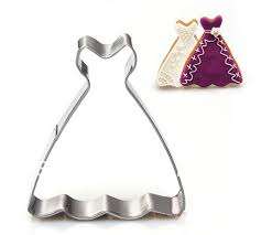 Dress cookie cutter metal, 7x5.5cm