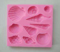 Silicone fondant shells  mould, size of mould is 8x8cm, under the sea