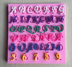 Silicone alphabet and number mold set