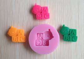Silicone fondant / sugarpaste kids baby blocks