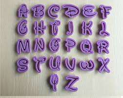 Disney font alphabet Fondant / cookie  Cutter plastic