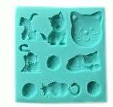 Silicone fondant cat mould