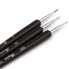 Fine cake decorating brush set