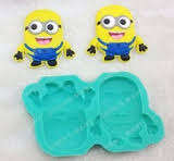 Minion silicone mould, for choclate or fondant, size of mould 11x6cm