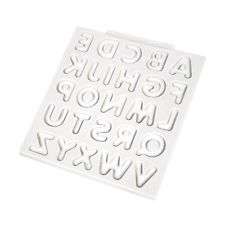 Alphabet silicone mould, for fondant, size of mould 10x11.5cm