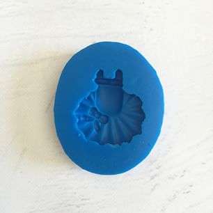 Ballerina dress silicone mould, for choclate or fondant, size of mould 5x4cm