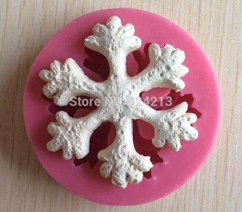 Snowflake silicone mould, for choclate or fondant, size of mould 6.5cm