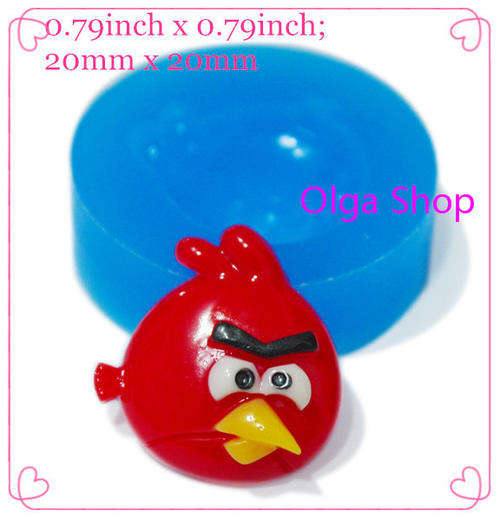 Angry bird silicone mould, for choclate or fondant, size of mould 3cm