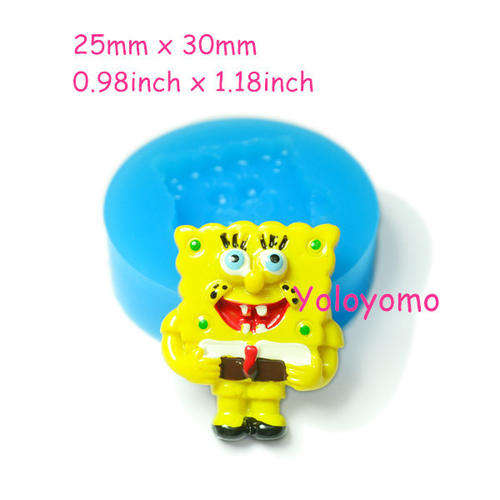 Spongebob silicone mould, for choclate or fondant, size of mould 4cm