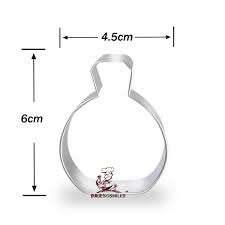 Perfume bottle cookie cutter metal, 6x4.3cm