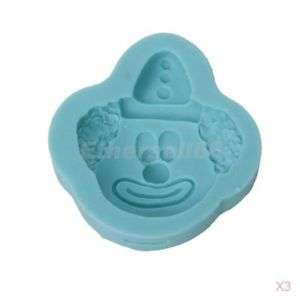 Silicone clown fondant mold