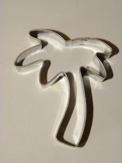 Palm tree cookie cutter metal, 8x7cm