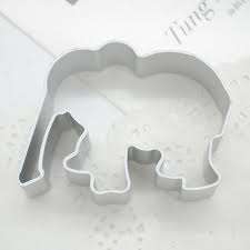 Elephant metal cookie cutter, 6x4cm