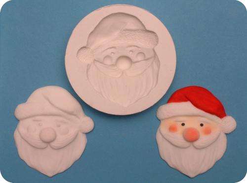 Santa Face silicone mould, for choclate or fondant, size of mould 7cm
