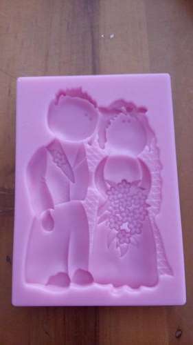 Wedding Couple silicone mould, for choclate or fondant, size of mould 7x10cm, bride and groom