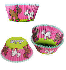 25 Cupcake holders/ wrappers Horses/ Ponies