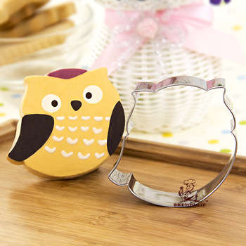 Owl cookie cutter metal, 7x6cm