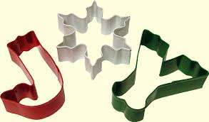 Christmas Joy snowflake metal cookie cutter set