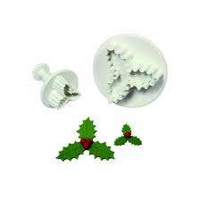Holy Christmas Leaf Fondant plunger Cutter