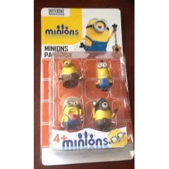 Despicable me 2 minions, plastic figurine set, perfect to use as cake toppers