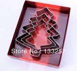Metal Christmas Tree cookie cutter set , 3pc