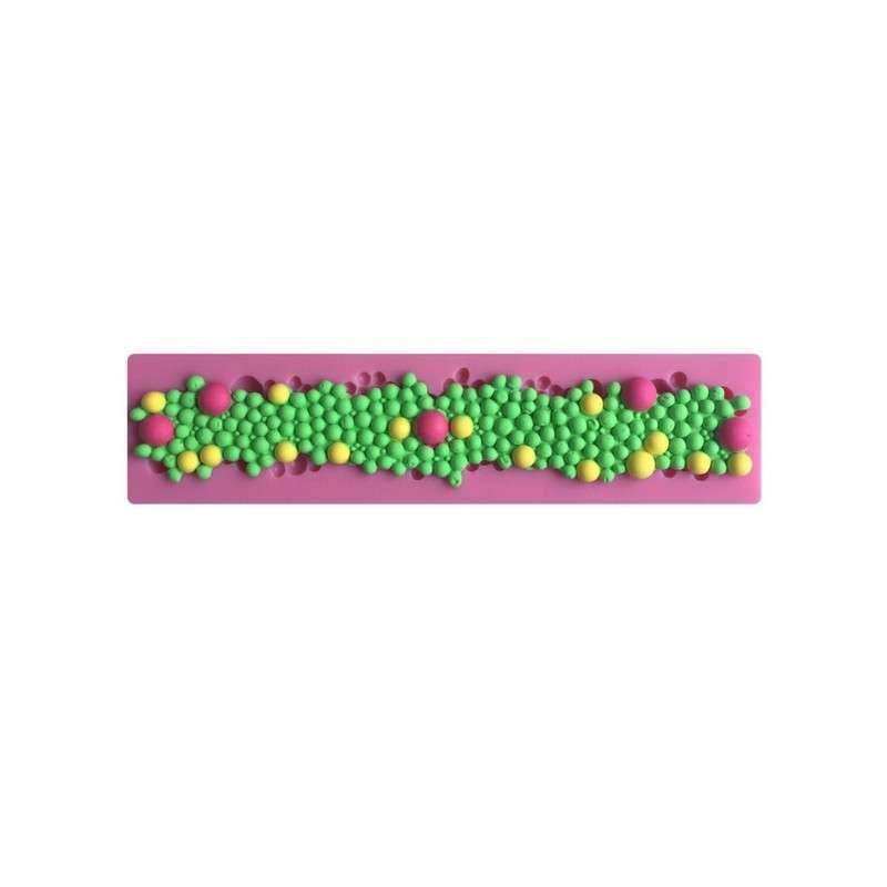 Silicone bubble fondant mold, mould size 21x5cm